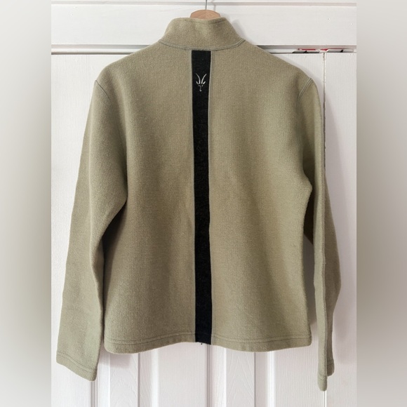 Ibex Merino Wool Olive Green Quarter-Zip Pullover Est. Small / Medium EUC - Picture 2 of 5